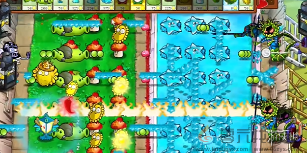 植物大战僵尸杂交版一半一半怎么过(图7) 植物大战僵尸杂交版一半一半怎么过(图7)